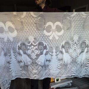 Elegant White Lace Curtain